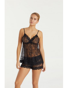 CONJUNTO ENCAJE PROMISE NEGRO