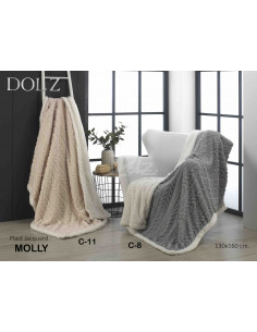 PLAID DOLZ 130 X 160  BEIG