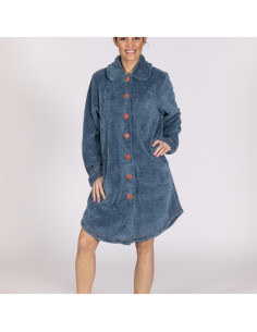 BATA SEÑORETTA BOTONES AZUL